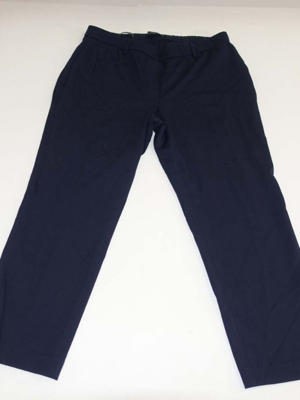 Talbots Women's Pull On Straight Leg Pants Size 16W Petite Navy Blue High Rise
